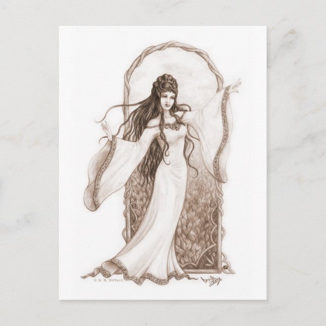 Elf Dancing Postkarte (Vorderseite)