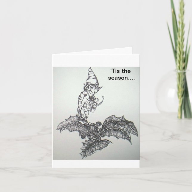 elf, 'Das ist die Jahreszeit... Feiertagskarte (Vorderseite)