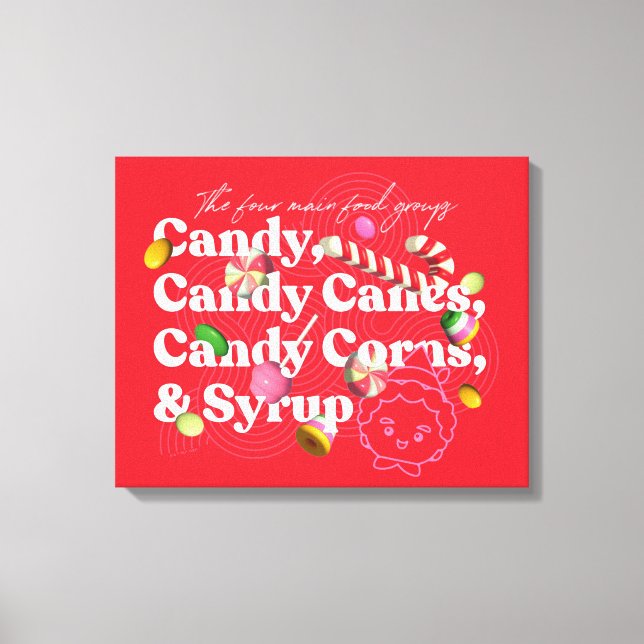 Elf der Film | Die vier Hauptnahrungsgruppen Leinwanddruck (Vorderseite)