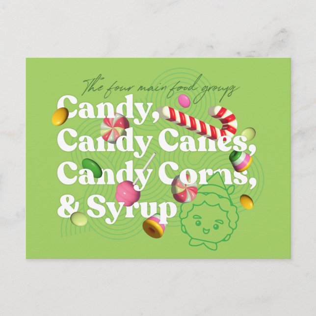 Elf der Film | Die vier Hauptnahrungsgruppen Postkarte (Vorderseite)