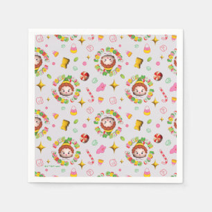 Elf der Film   Muster für vier Hauptnahrungsgruppe Serviette