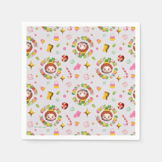 Elf der Film | Muster für vier Hauptnahrungsgruppe Serviette (Vorderseite)