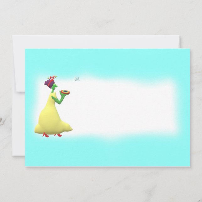 Elf, der UFO fängt Dankeskarte (Vorderseite)