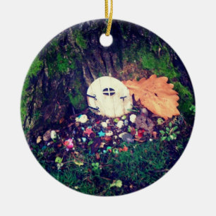 Elf Door in Tree Keramik Ornament