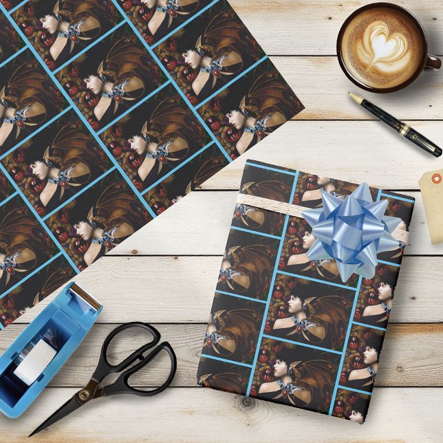 Elf Dragon Butterfly Fantasy Geschenkpapier (Von Creator hochgeladen)