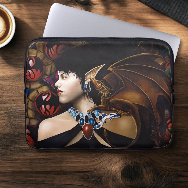 Elf Dragon Butterfly Fantasy Laptopschutzhülle (Von Creator hochgeladen)