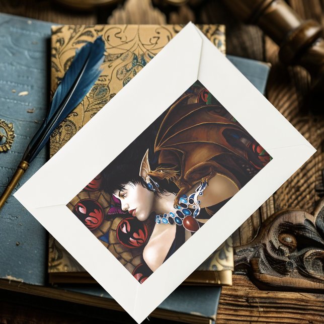 Elf Dragon Butterfly Fantasy Rechteckiger Aufkleber (Von Creator hochgeladen)