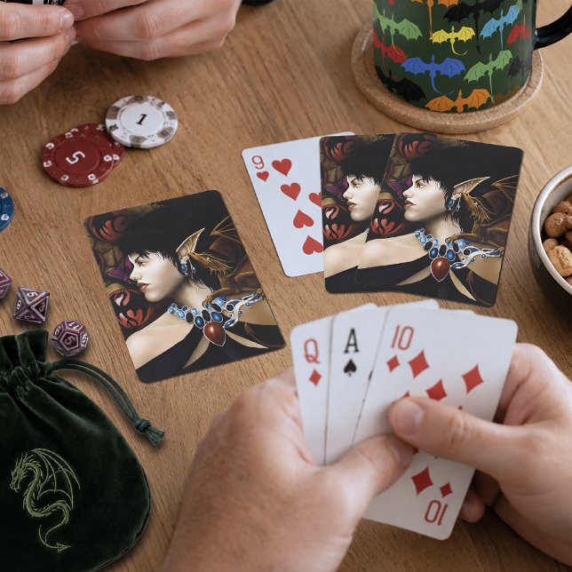 Elf Dragon Butterfly Fantasy Spielkarten (Von Creator hochgeladen)