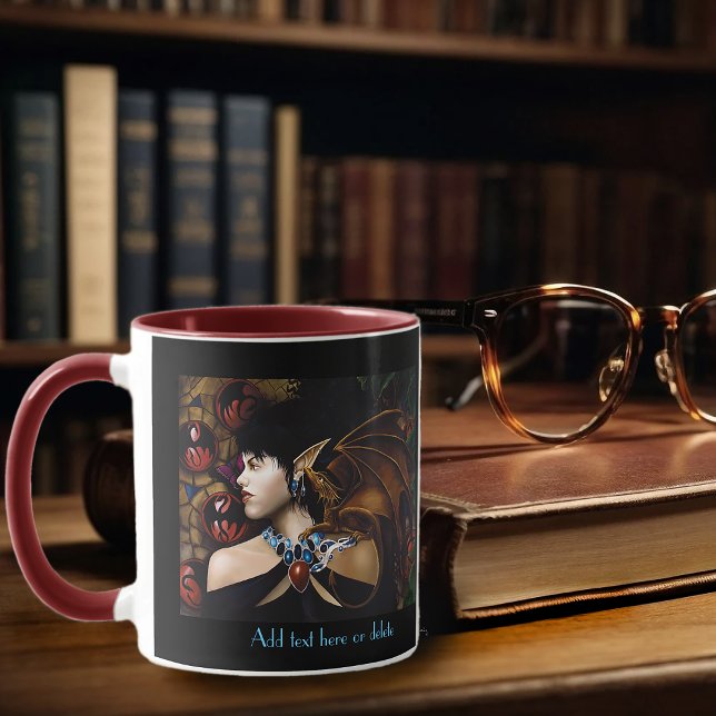 Elf Dragon Butterfly Fantasy Tasse (Von Creator hochgeladen)