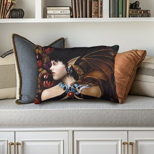 Elf Dragon Butterfly Fantasy Zierkissen
