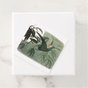 Elf Fairies Elves Moon Night Scene Bird Flying Geschenkanhänger