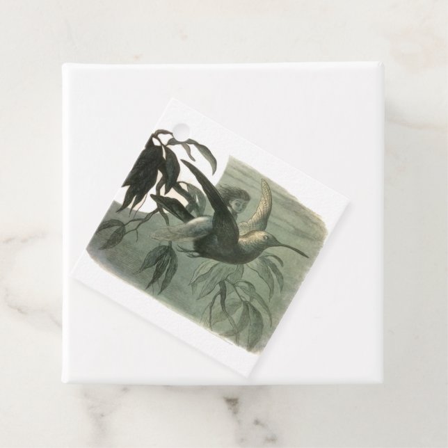 Elf Fairies Elves Moon Night Scene Bird Flying Geschenkanhänger (Beispiel)