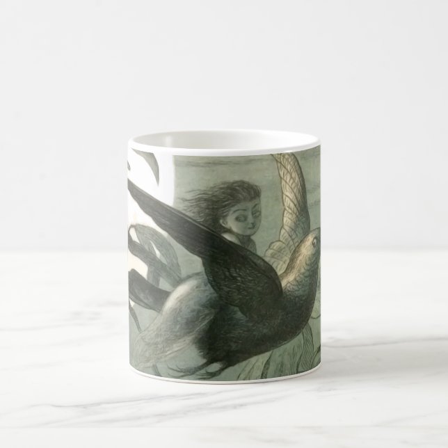 Elf Fairies Elves Moon Night Scene Bird Flying Kaffeetasse (Mittel)