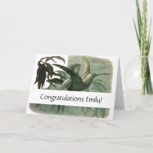 Elf Fairies Elves Moon Night Scene Bird Flying Karte