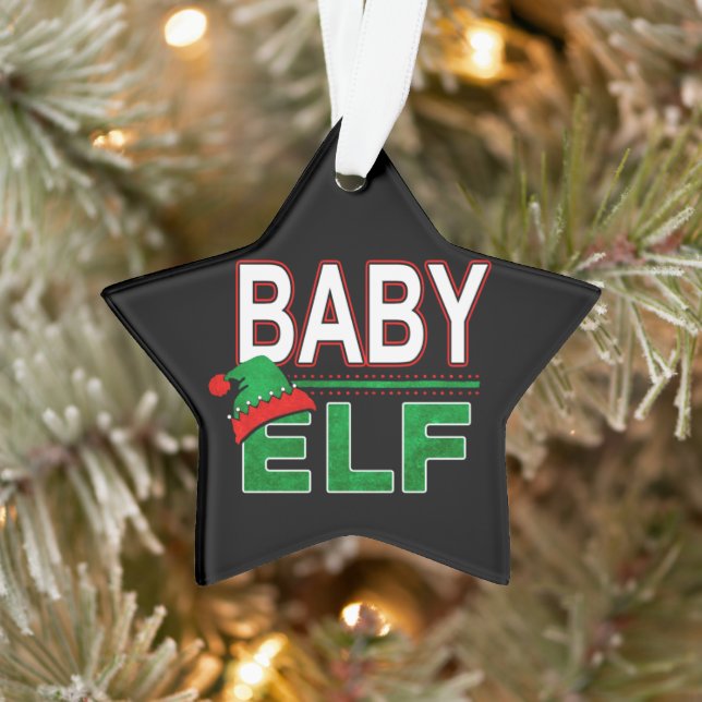 Elf Familie | Baby Elf Weihnachtsfeiertag #TeamElf Ornament (Baum)