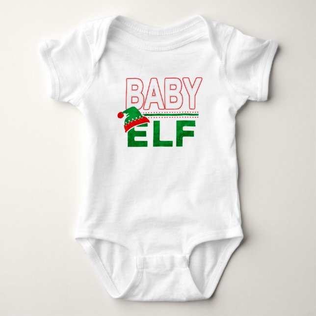 Elf Familie | Baby Elf Weihnachtsfeiertag #TeamElf Strampler (Vorderseite)