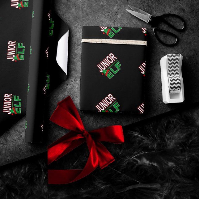 Elf Familie | Junior Elf Weihnachtsfeiertag #TeamE Geschenkpapier (Von Creator hochgeladen)