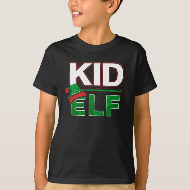 Elf Familie | Kid Elf Weihnachtsfeiertag #TeamElf T-Shirt (Vorderseite)