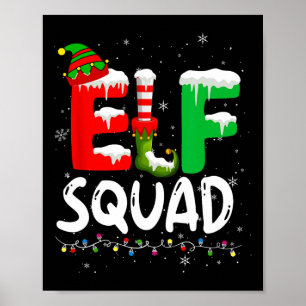 Elf Familie Weihnachten Matching Pajamas Xmas Elf Poster