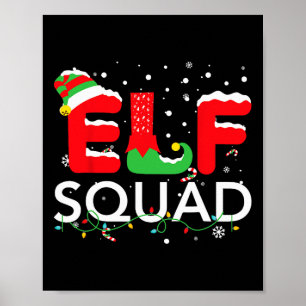 Elf-Familie Weihnachten passende Pyjamas Xmas Elf Poster