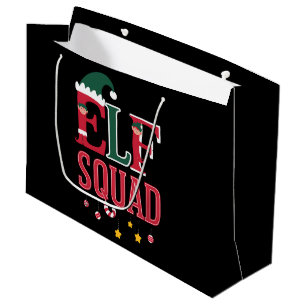 Elf-Familien-Weihnachts-Pyjama Elf-Squadron  Große Geschenktüte
