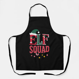 Elf-Familien-Weihnachts-Pyjama Elf-Squadron  Schürze