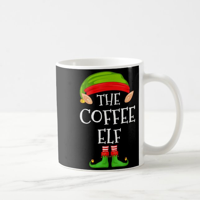 Elf Family Christmas Coffee Elf Sweater Matching C Kaffeetasse (Rechts)
