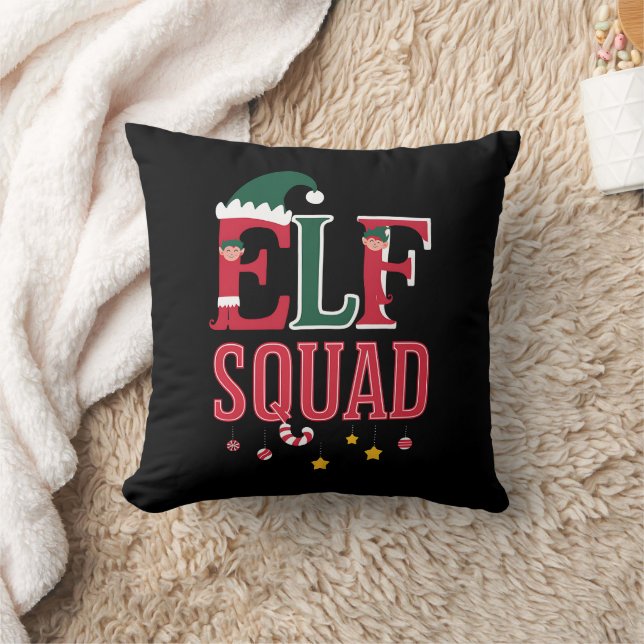Elf Family Christmas Matching Pajamas Elf Squad Kissen (Decke)