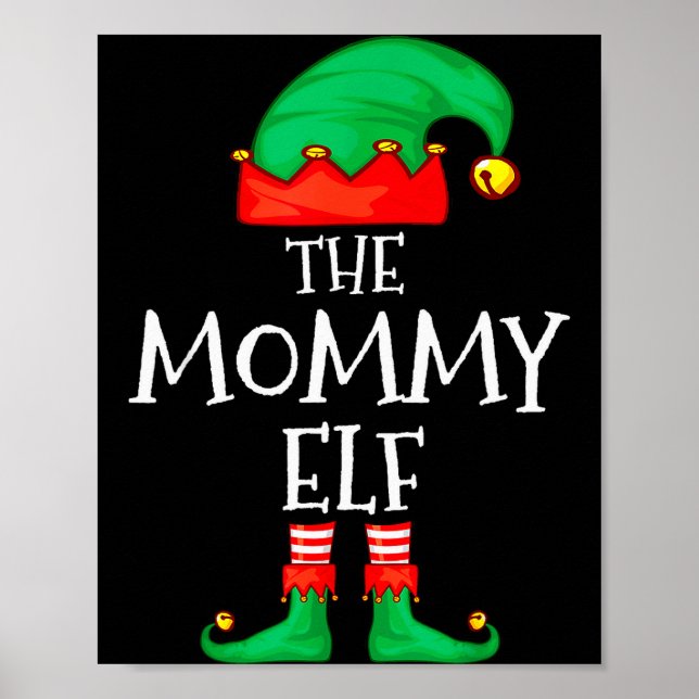 Elf Family Christmas Mommy Mom Mother Mama Elf Swe Poster (Vorne)