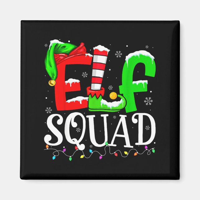 Elf Family Christmas Shirts Matching Pajamas Xmas  Magnet (Vorne)