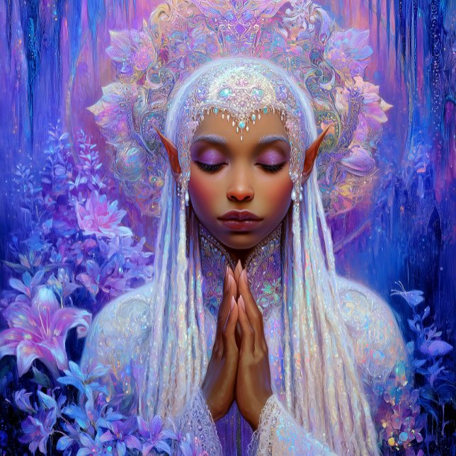 Elf Fantasy Art Black Queen Goddess Poster (Von Creator hochgeladen)