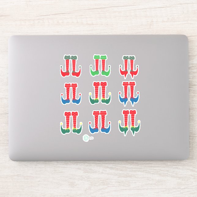 Elf Feet und Elf Heelses Weihnachtsplaner Stickers Aufkleber (Computer)