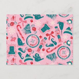 Elf-Feiertags-Rahmen-Icon-Muster Feiertagspostkarte