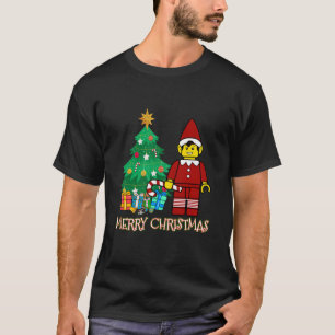 Elf Figure Merry Christmas Blocks Bricks Gebäude T-Shirt