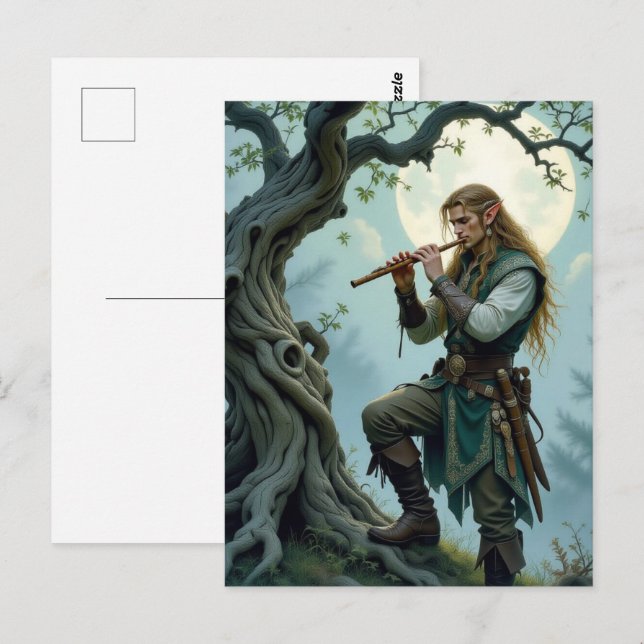 Elf Flute Postkarte (Vorne/Hinten)