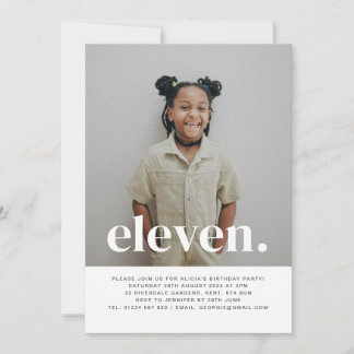 Elf Fotos zum Geburtstag Einladung