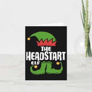 Elf Funny Matching Family Group Chri als Headstart Karte