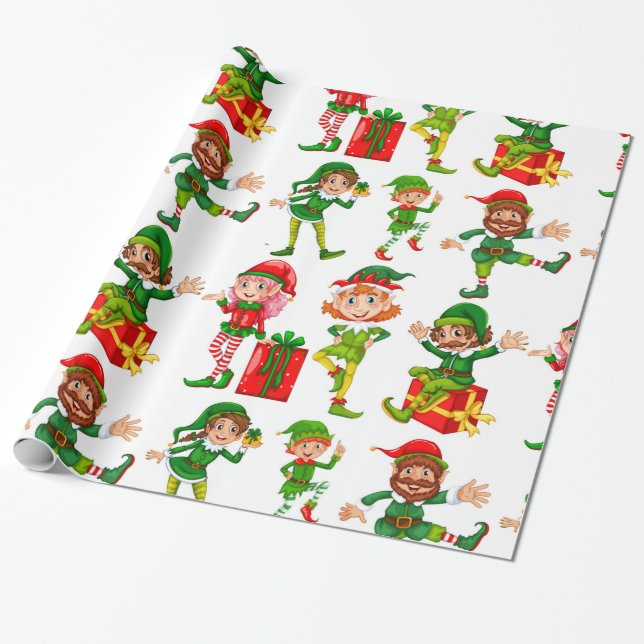 Elf Geschenkpapier (Ungerollt)