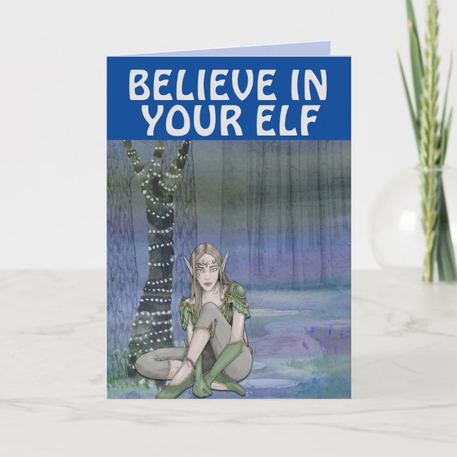 ELF GIRL FANTASY CHRISTMAS CARDS KARTE (Vorderseite)