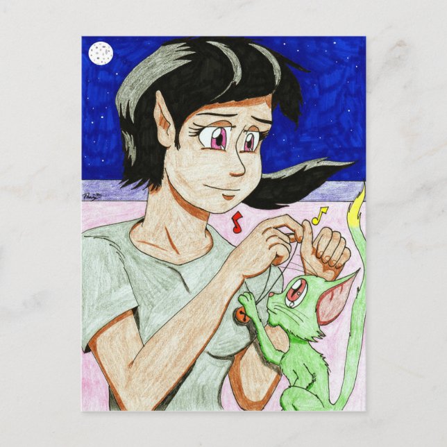 Elf Girl Postcard Postkarte (Vorderseite)