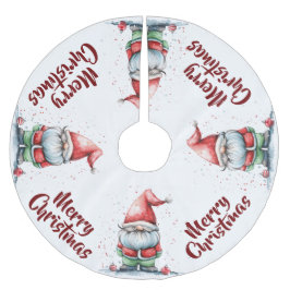 Elf Gnome Polyester Weihnachtsbaumdecke