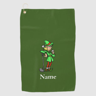 Elf Golfer Golfer Weihnachtshandtuch Golfhandtuch