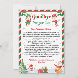 Elf Goodbye Letter Goodbye from Elf Christmas Einladung