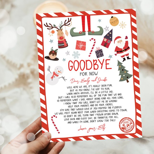 Elf Goodbye Letter Goodbye von Elf Weihnachten (Von Creator hochgeladen)