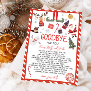 Elf Goodbye Letter Goodbye von Elf Weihnachten Einladung