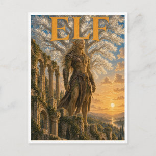 Elf, Gothic Fantasy Monster Postkarte