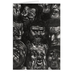 Elf groteske Gesichter