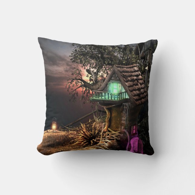 Elf-Haus Kissen (Vorderseite)