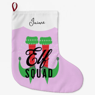 Elf Heelses Squad Weihnachtsfeiertag Großer Weihnachtsstrumpf