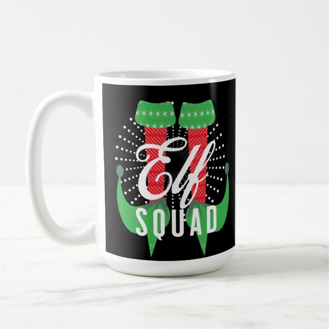 Elf Heelses Squad Weihnachtsfeiertag Kaffeetasse (Links)
